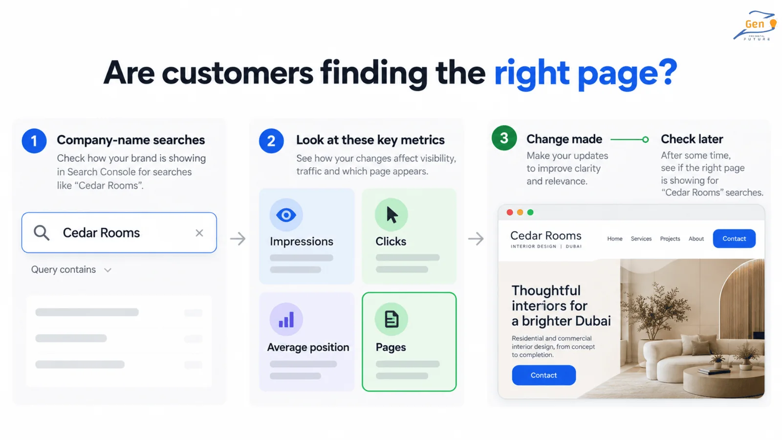 How to check if your changes help people find the right website