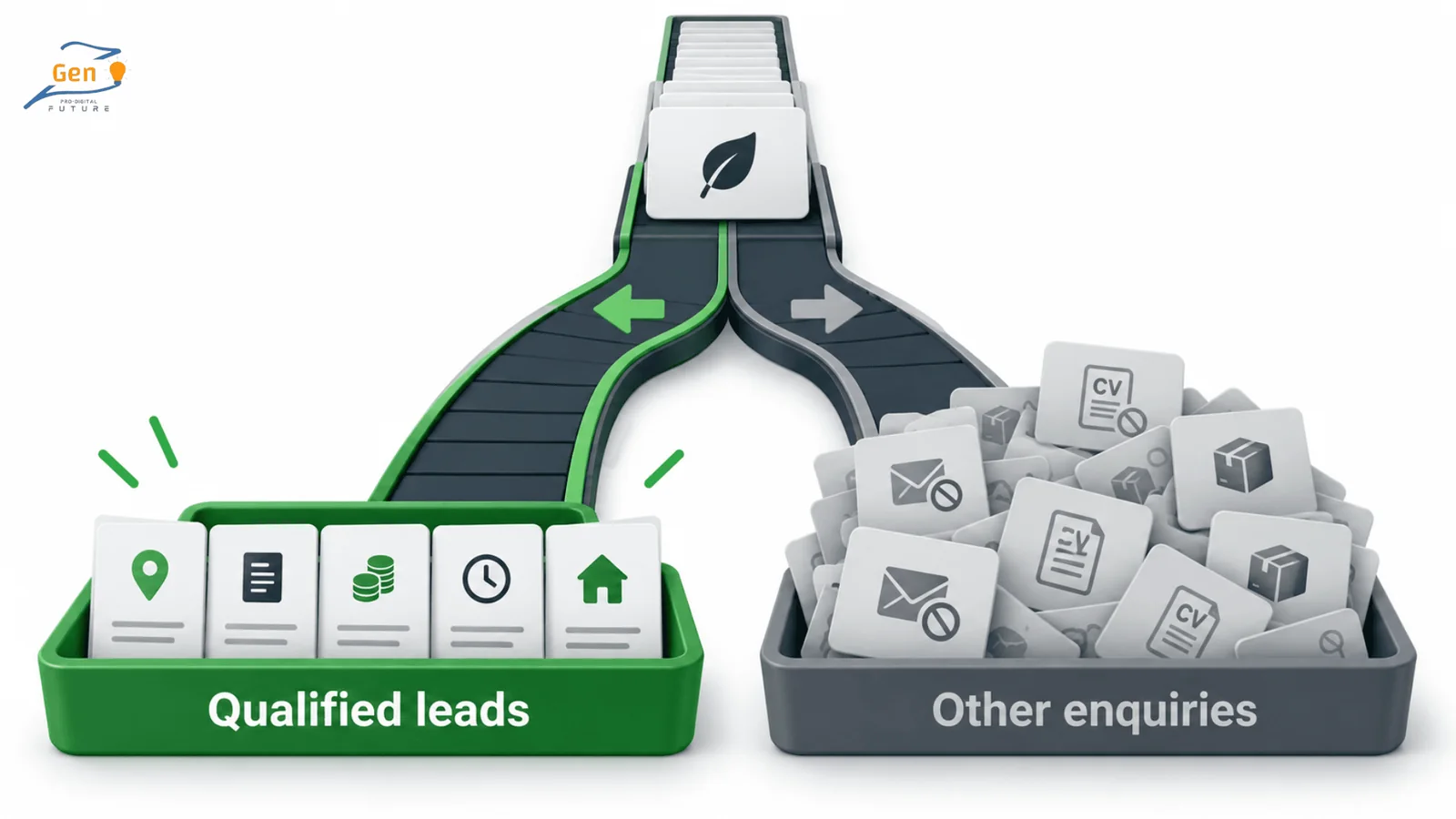 Qualified organic leads begin to arrive for a service business
