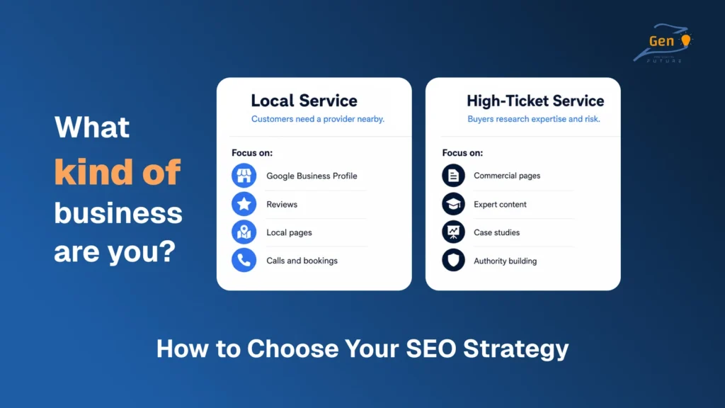 what kind of business are you local service versus high ticket service seo strategy