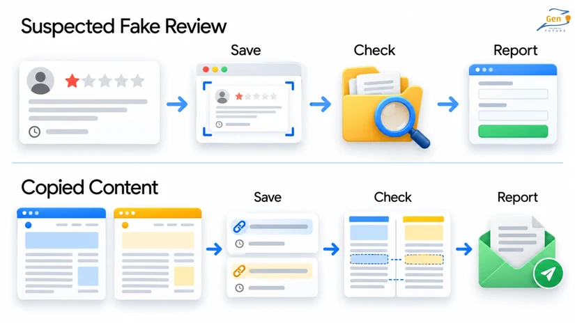 fake review and copied content response to a negative seo attack