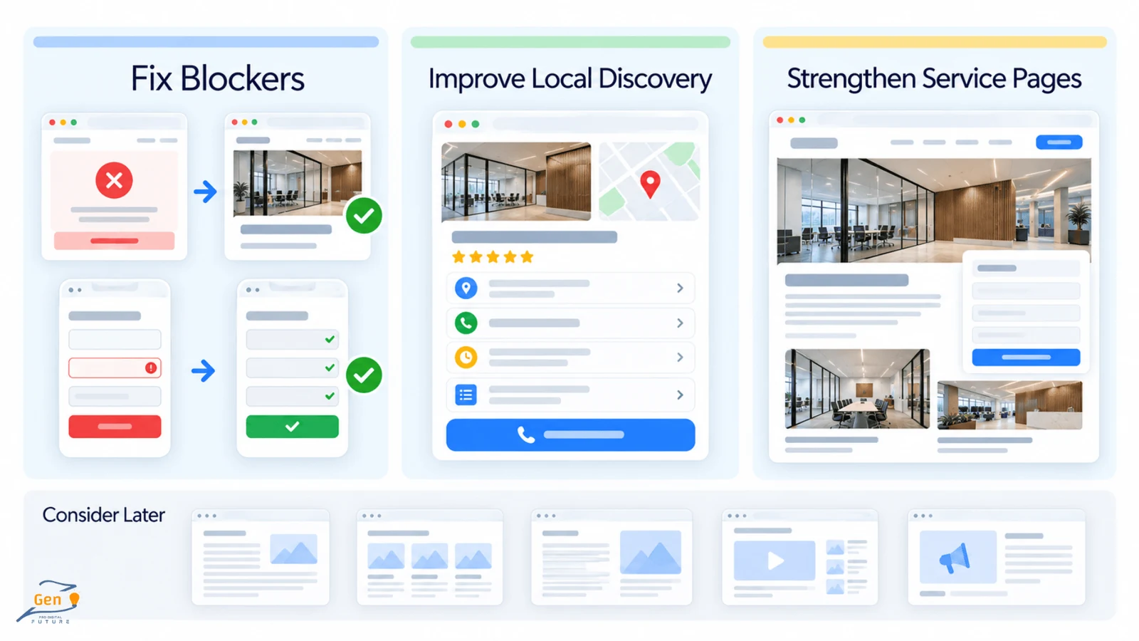 where a limited small business seo budget should go first